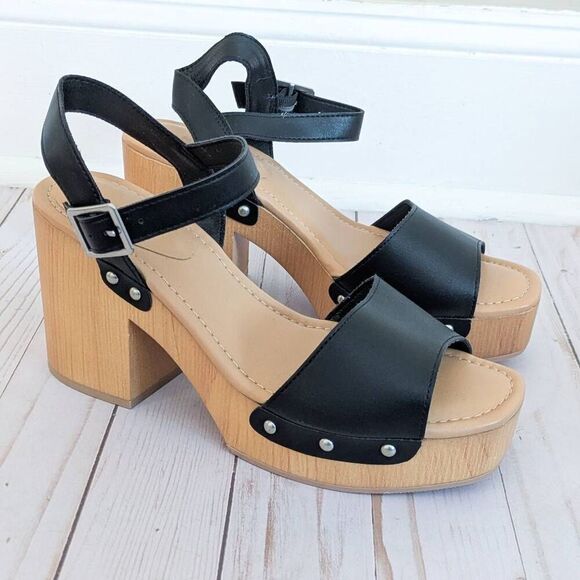 Universal Thread Chunky Wood Platform Sandals - Picture 4 of 6